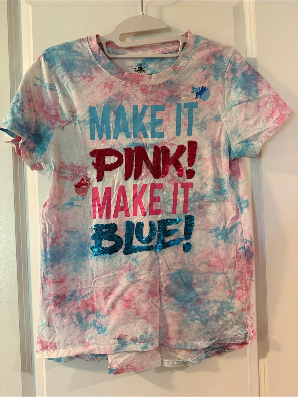 Disney Parks Sleeping Beauty Make it Pink & Blue Tie-Dye Graphic Tee